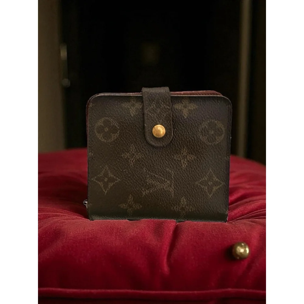 Louis Vuitton Brown & Tan Monogram Snap & Zip Wallet